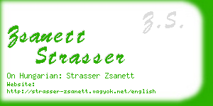 zsanett strasser business card